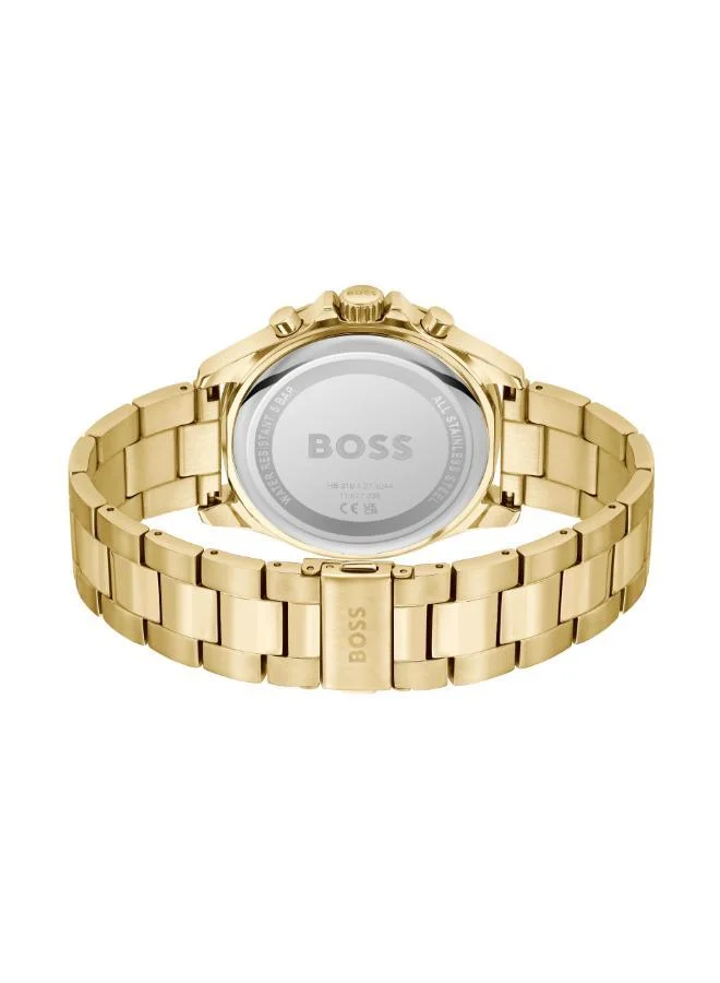 BOSS  Troper Collection Chronograph Quartz Watch For Men With Gold-Tone Stainless Steel Bracelet - 1514059 for Men | Best Price UAE